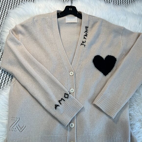 Zadig & Voltaire Mirka Heart Cashmere Cardigan - Picture 1 of 3